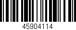 Código de barras (EAN, GTIN, SKU, ISBN): '45904114'