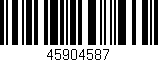 Código de barras (EAN, GTIN, SKU, ISBN): '45904587'