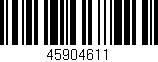 Código de barras (EAN, GTIN, SKU, ISBN): '45904611'