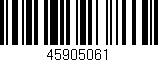 Código de barras (EAN, GTIN, SKU, ISBN): '45905061'