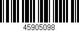 Código de barras (EAN, GTIN, SKU, ISBN): '45905098'