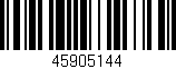 Código de barras (EAN, GTIN, SKU, ISBN): '45905144'