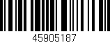 Código de barras (EAN, GTIN, SKU, ISBN): '45905187'
