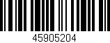Código de barras (EAN, GTIN, SKU, ISBN): '45905204'