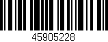 Código de barras (EAN, GTIN, SKU, ISBN): '45905228'