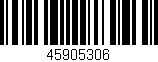 Código de barras (EAN, GTIN, SKU, ISBN): '45905306'