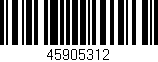 Código de barras (EAN, GTIN, SKU, ISBN): '45905312'