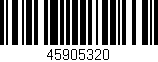 Código de barras (EAN, GTIN, SKU, ISBN): '45905320'