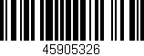 Código de barras (EAN, GTIN, SKU, ISBN): '45905326'