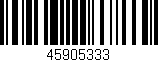 Código de barras (EAN, GTIN, SKU, ISBN): '45905333'
