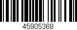 Código de barras (EAN, GTIN, SKU, ISBN): '45905368'