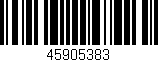 Código de barras (EAN, GTIN, SKU, ISBN): '45905383'
