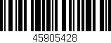 Código de barras (EAN, GTIN, SKU, ISBN): '45905428'