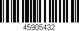 Código de barras (EAN, GTIN, SKU, ISBN): '45905432'