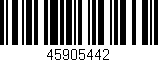 Código de barras (EAN, GTIN, SKU, ISBN): '45905442'