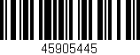 Código de barras (EAN, GTIN, SKU, ISBN): '45905445'