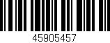 Código de barras (EAN, GTIN, SKU, ISBN): '45905457'