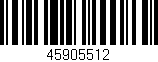 Código de barras (EAN, GTIN, SKU, ISBN): '45905512'
