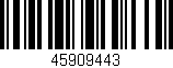 Código de barras (EAN, GTIN, SKU, ISBN): '45909443'