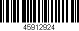 Código de barras (EAN, GTIN, SKU, ISBN): '45912924'