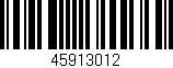 Código de barras (EAN, GTIN, SKU, ISBN): '45913012'