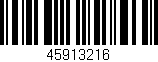 Código de barras (EAN, GTIN, SKU, ISBN): '45913216'