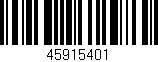 Código de barras (EAN, GTIN, SKU, ISBN): '45915401'