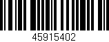 Código de barras (EAN, GTIN, SKU, ISBN): '45915402'