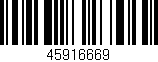 Código de barras (EAN, GTIN, SKU, ISBN): '45916669'