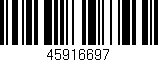 Código de barras (EAN, GTIN, SKU, ISBN): '45916697'