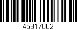 Código de barras (EAN, GTIN, SKU, ISBN): '45917002'