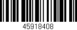 Código de barras (EAN, GTIN, SKU, ISBN): '45918408'