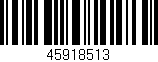 Código de barras (EAN, GTIN, SKU, ISBN): '45918513'