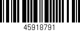 Código de barras (EAN, GTIN, SKU, ISBN): '45918791'