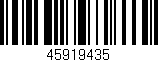 Código de barras (EAN, GTIN, SKU, ISBN): '45919435'