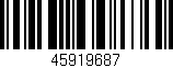 Código de barras (EAN, GTIN, SKU, ISBN): '45919687'