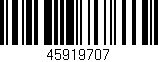 Código de barras (EAN, GTIN, SKU, ISBN): '45919707'