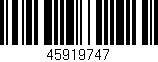 Código de barras (EAN, GTIN, SKU, ISBN): '45919747'