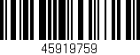 Código de barras (EAN, GTIN, SKU, ISBN): '45919759'