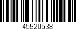 Código de barras (EAN, GTIN, SKU, ISBN): '45920538'