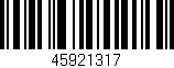 Código de barras (EAN, GTIN, SKU, ISBN): '45921317'