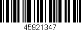 Código de barras (EAN, GTIN, SKU, ISBN): '45921347'