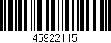 Código de barras (EAN, GTIN, SKU, ISBN): '45922115'