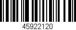 Código de barras (EAN, GTIN, SKU, ISBN): '45922120'