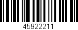 Código de barras (EAN, GTIN, SKU, ISBN): '45922211'
