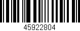 Código de barras (EAN, GTIN, SKU, ISBN): '45922804'