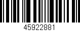 Código de barras (EAN, GTIN, SKU, ISBN): '45922881'