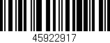 Código de barras (EAN, GTIN, SKU, ISBN): '45922917'