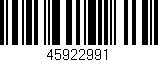 Código de barras (EAN, GTIN, SKU, ISBN): '45922991'