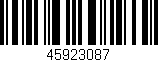 Código de barras (EAN, GTIN, SKU, ISBN): '45923087'
